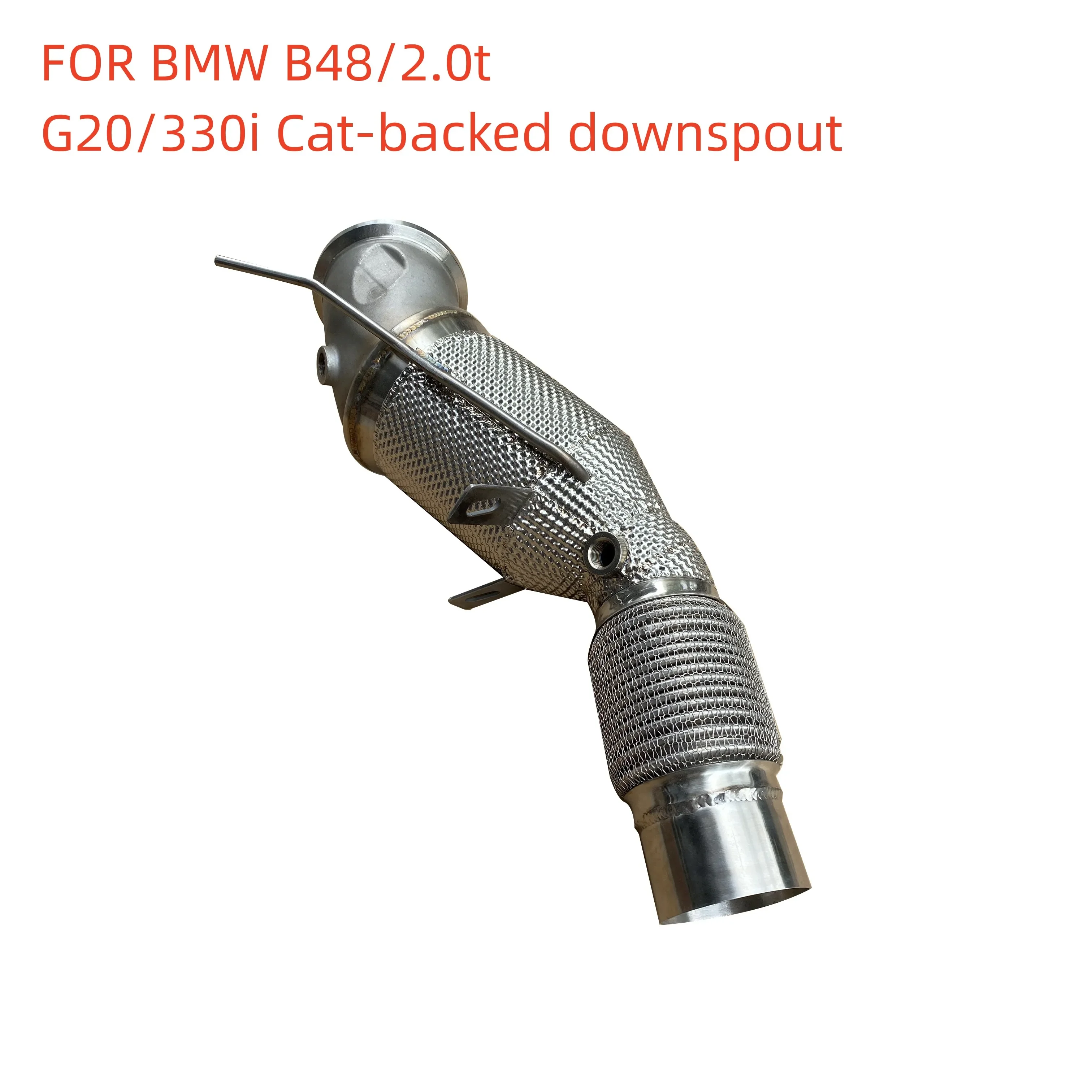 FOR BMW B48/2.0t Cat-back Downpipe G20 330i 2020 + Exhaust System Exhaust Head With Insulated High-flow Downpipe