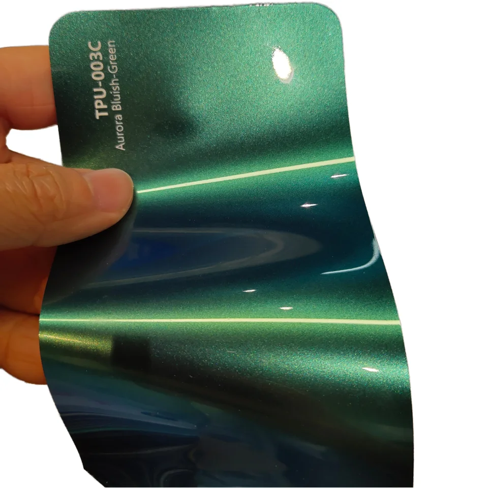 

10 Years Warranty Aurora Green Chromis 7.5 Mil Premium Quality Self-healing PPF Top TPU Paint Protection Film For Car