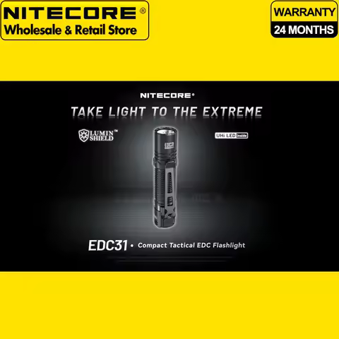 Outdoor Torch NITECORE EDC31 3500 lumens Compact Tactical EDC Flashlight Built-in 3800mAh Li-ion Battery