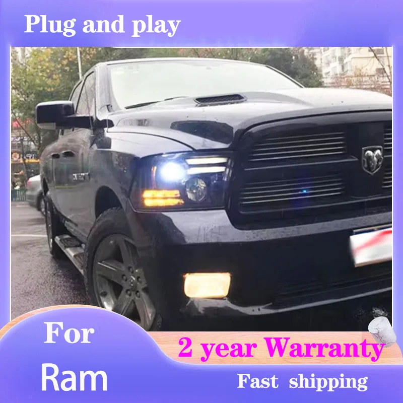 

Стайлинг автомобиля для фар Dodge Ram 2013, головные фары Ram, DRL, указатель поворота, линза проектора ближнего и дальнего света