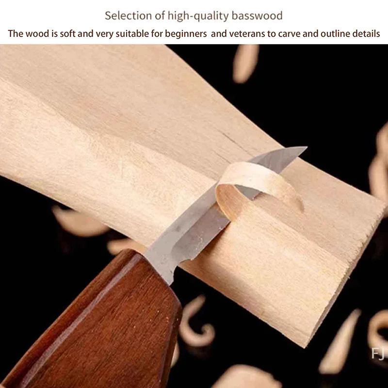 [YU] 2 قطعة 5*5*10 سنتيمتر + 3 قطعة 3*3*15 سنتيمتر الزيزفون نحت كتلة المحمولة لم تنته كتلة الخشب نحت Whittling لوازم الفن