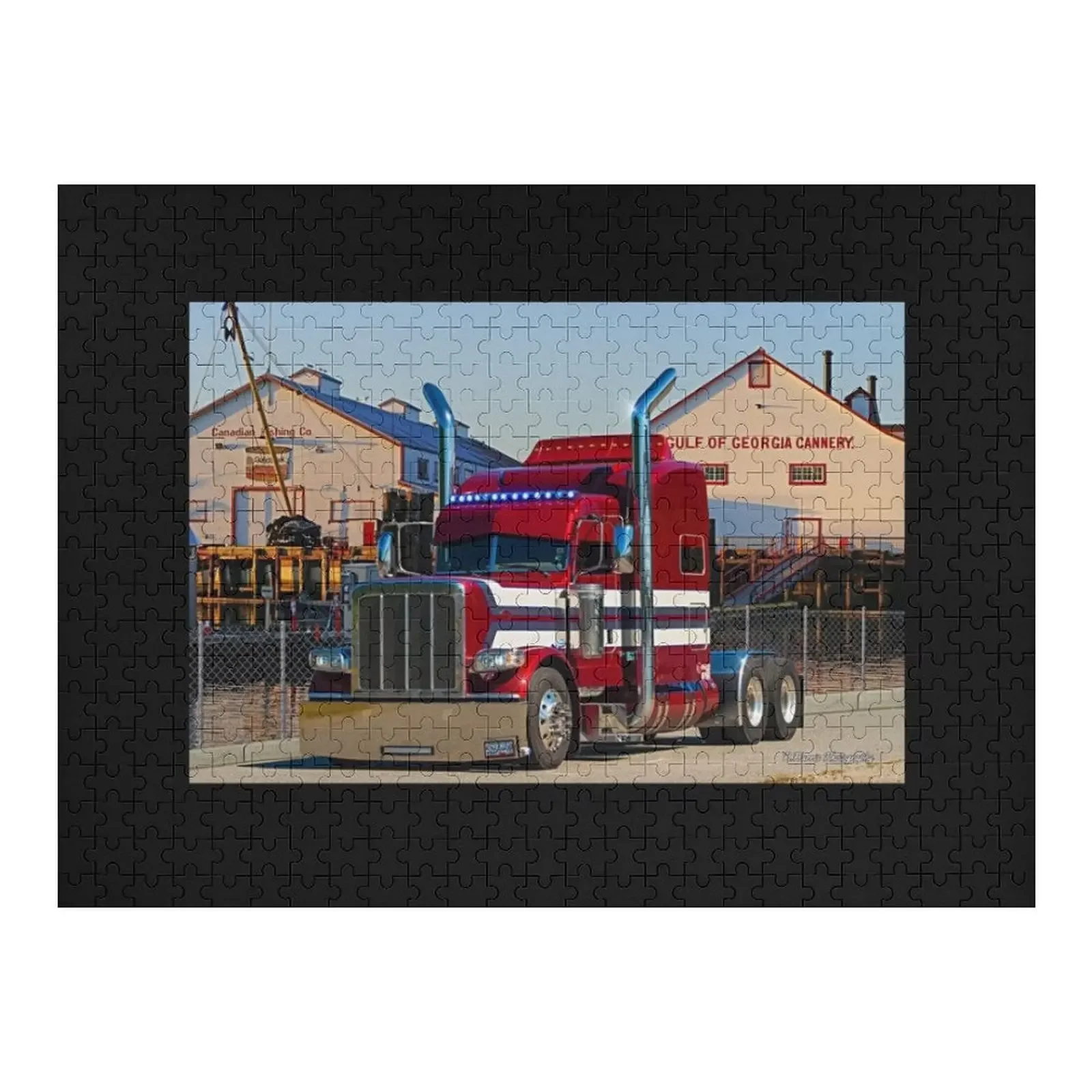 

Peterbilt with blue lights Jigsaw Puzzle Custom Kids Toy Personalised Jigsaw Customized Photo Personalized Gifts Puzzle