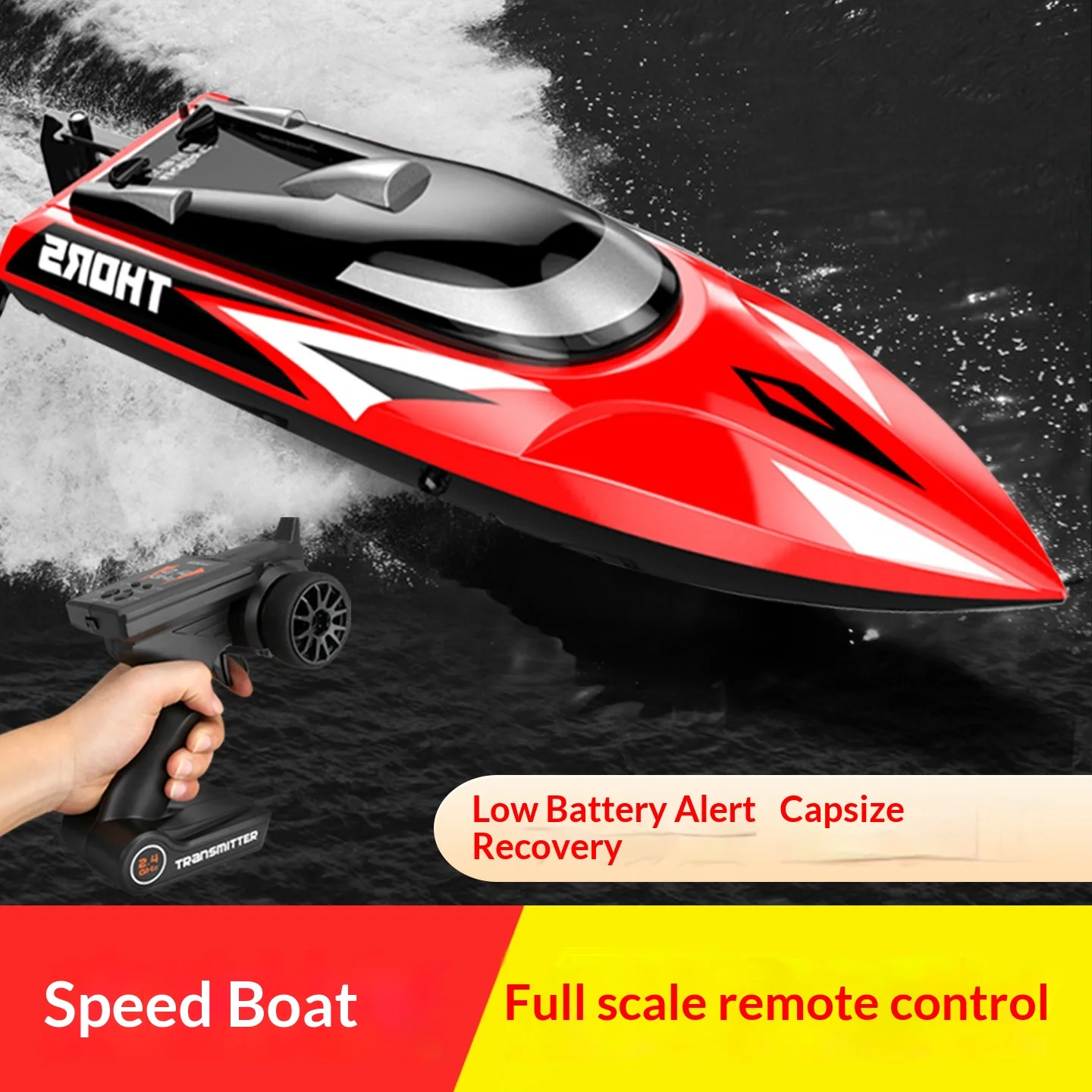 

UDI Remote Control High Speed Electric Racing Boat 24Ghz Full Proportional Control Low Power Alarm Capsize Reset For Pool Lake