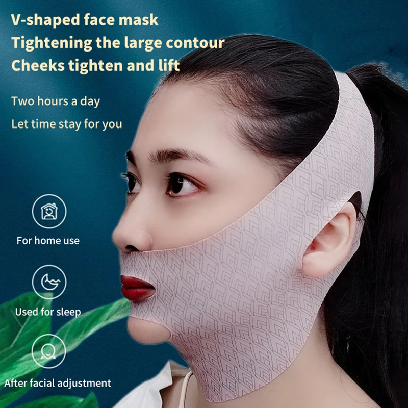 Gezichtsverband Ademend V Gezichtsband Wang Lift Anti Rimpel Gezicht Dun Masker Verminderen Dubbele Kin V-Line Vormverband