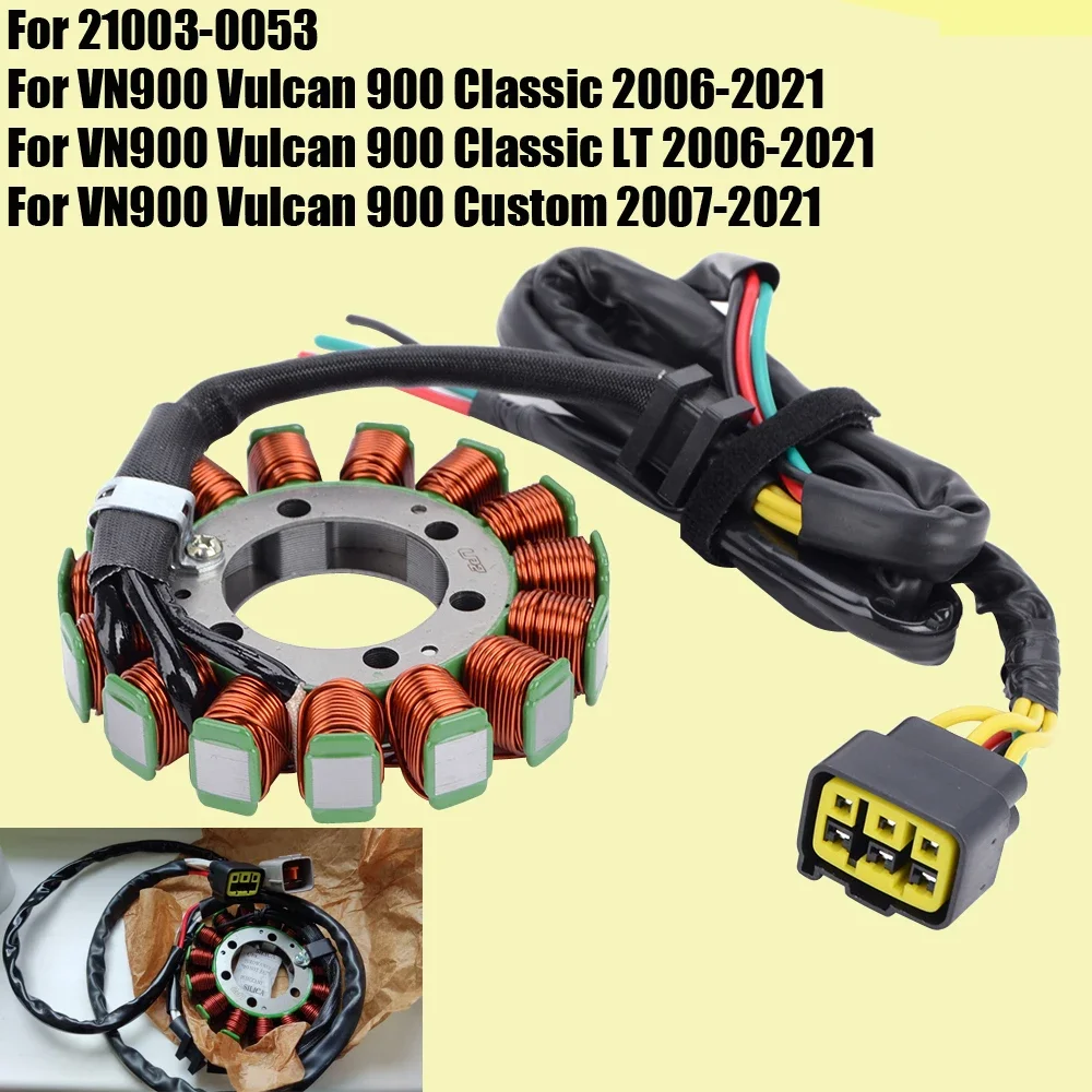 

Stator Coil For Kawasaki VN900 Vulcan 900 Classic LT 2006-2021 Custom 2007-2021 21003-0053 Generator Stator Coil VN 900