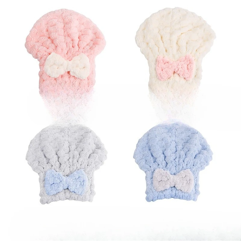 Dry Hair Towel Household Double-layers Waterproof Thick Women's Oilproof Shampoo Bathing Hat Wash Make-up Head Cover Hair Bonnet view 4