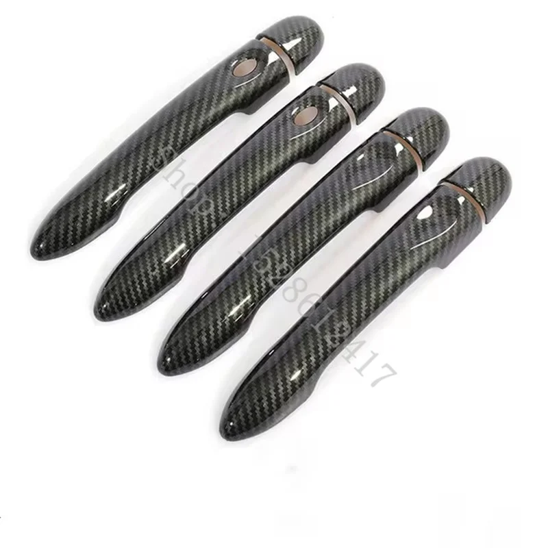 Carbon fiber pattern Car Door Handle Cover Trim Styling Accessories For Renault Scenic III Grand Scenic XMOD 2010 2011~2016