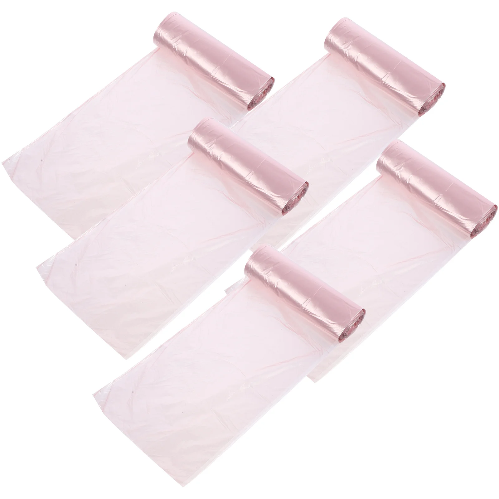 5 Rolls Car Trash Bag Thick Garbage Bags for Bathroom Storage Kitchen Pink Bedroom