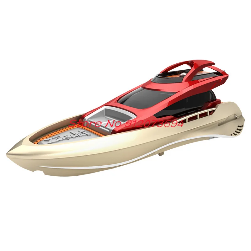 Mini motoscafo telecomandato portatile ad alta velocità 2.4G Competizione genitore-figlio Doppio motore Fusoliera anticollisione Modello di barca RC