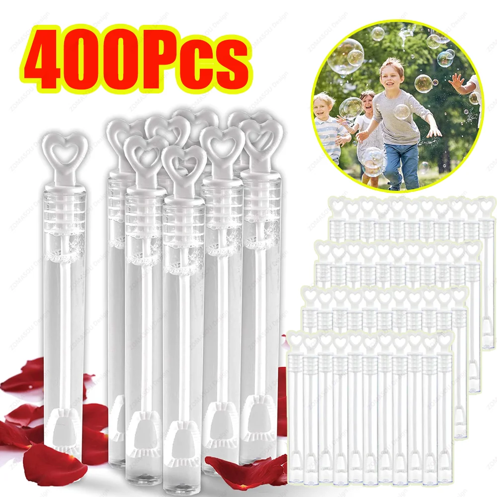 10-400 قطعة زجاجة الصابون فقاعة صغيرة شكل قلب عصا أنبوب فارغ الاطفال حفلة عيد ميلاد بيناتا حشو اللعب هدايا الزفاف للضيوف #1