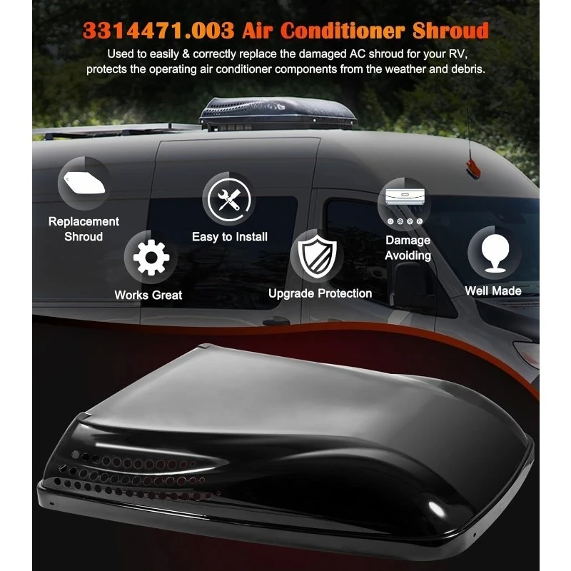 3314471.003 كفن بفتحات تهوية لمكيف الهواء RV لـ Dometic Penguin II، متوافق مع 11,000-15,000 مكيف هواء ومضخات حرارية