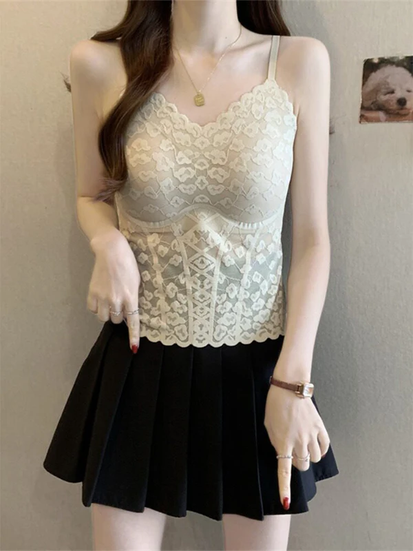 Bralette sin tirantes Frida de encaje floral, chaleco sin espalda, top de ropa interior ajustado para mujer, camisa de exteri...