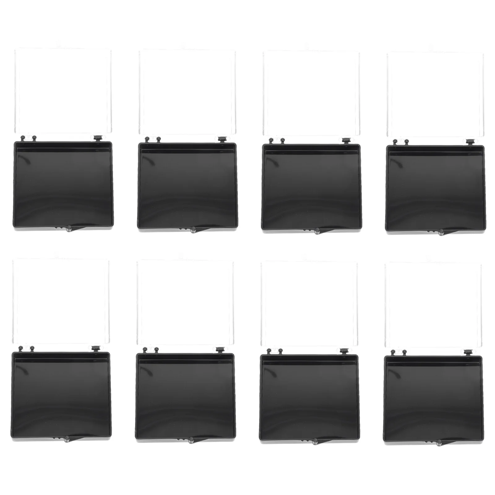 

8Pcs Clear Artificial Nail Storage Boxes Thick Material Nail Art Organizer Clamshell Type Sundries Organizing Box Manicure