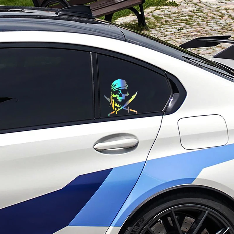 G172 fashion personalized customized Pirate Skull decal for motorcycles, SUVs waterproof cover scratch vinyl sticker, 15cm*16cm view 6