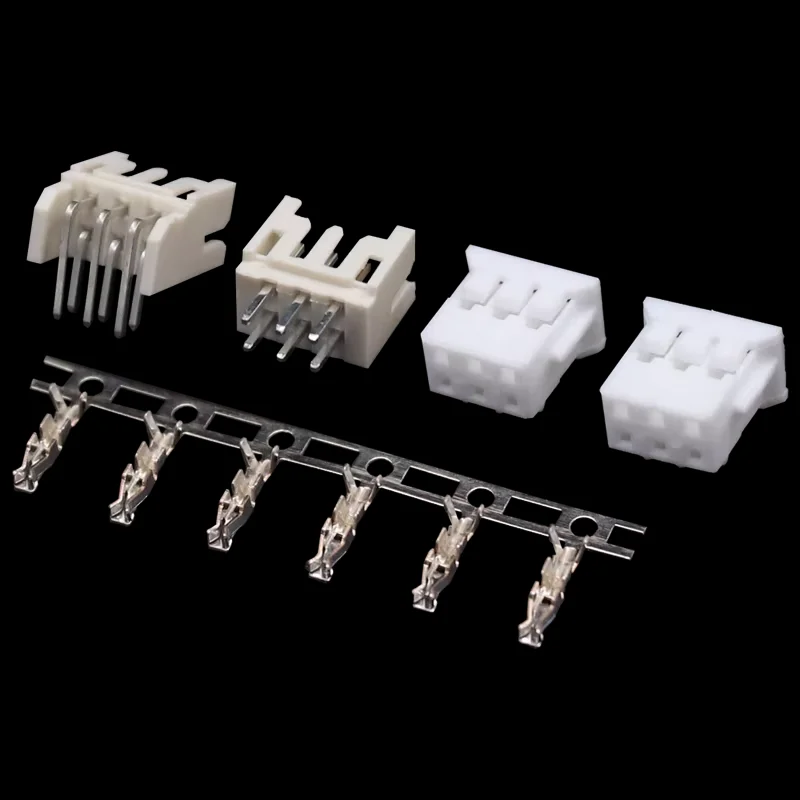5 Sets JST PHD 2.0mm Dual Row Connector Kit – Straight/Right Angle Pin Header + Housing + Terminals (2x2P to 2x10P)