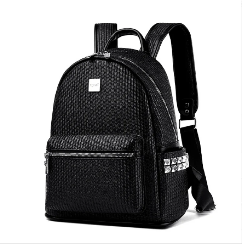 

Luxury New Korean Fashion Rivet Designer Travel Backpacks Women's Large Capacity Oxford Shoulder Bags Totes School Bag Backpack