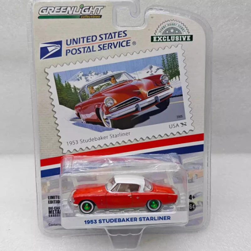 

GreenLight масштаб 1:64 1953 года, СТУДБЕКЕР STARLINER, зеленая машина, модель автомобиля из сплава, коллекция, украшение для дисплея, игрушка в подарок