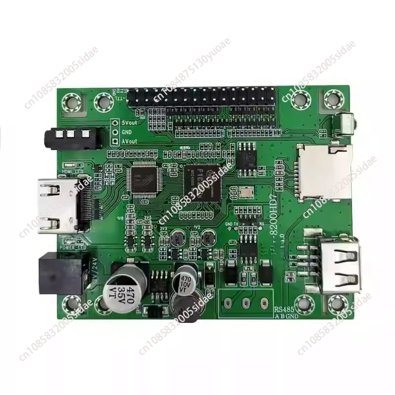 للوحة تشغيل الفيديو للتحكم التسلسلي بشريحة واحدة، ضياع 1080P HD فك إعلان صالة عرض HDMI MP5 FJD-8200HD7 #6