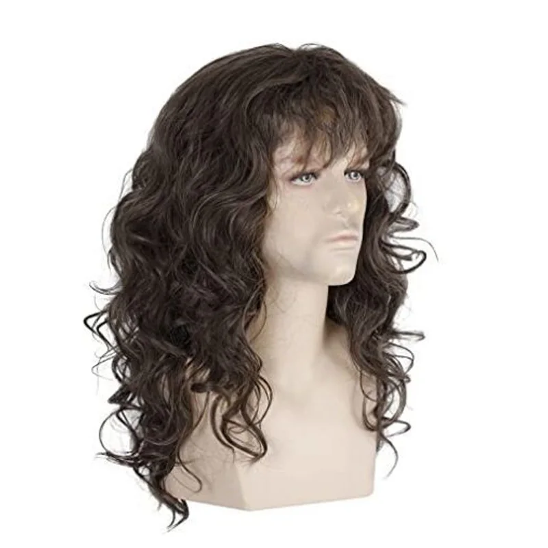 에디 맨슨 프로페티 코스프레 엑소티스 시즌 4 롤플레이용, 합성 섬유 가발 (헤드 커버 포함)