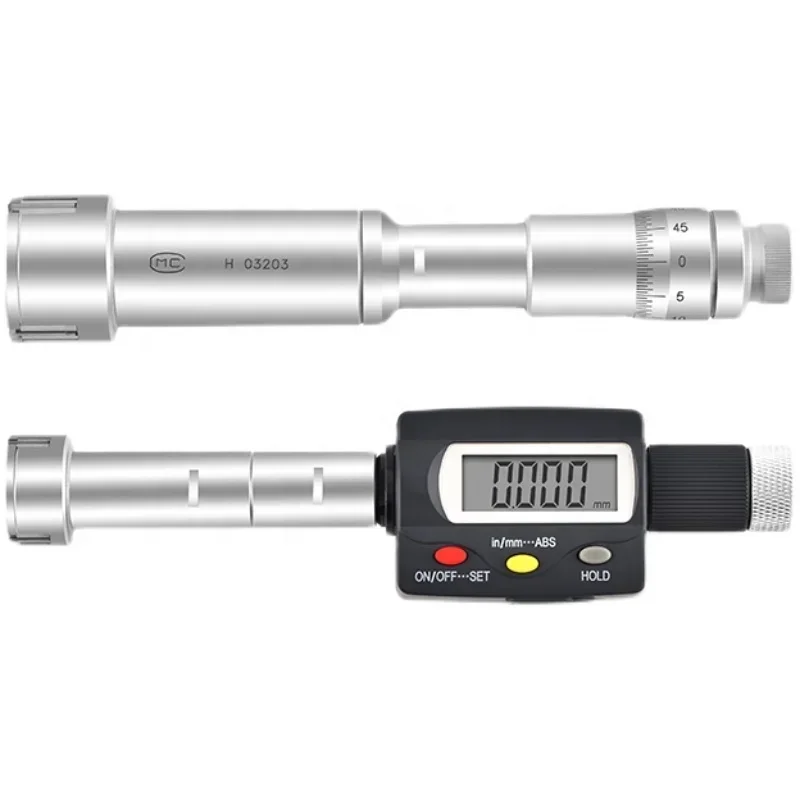 Analog and Digital Three-point Internal Micrometers 6-200MM Inside  Inner Measurement Gauge Tool