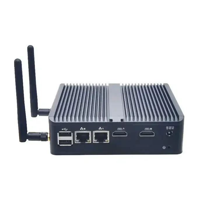 Fanless Mini PC  Celeron J4125 2.0GHz Quad Core Processor DDR4-2400, 1 * SO-DIMM Supports Wifi+BT 3G/4G Windows 10 \ Linux