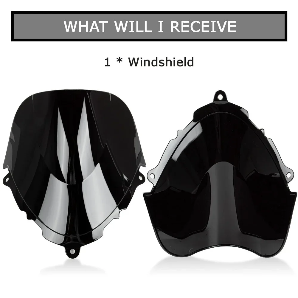 Motorcycle Windshield Windscreen Double Bubble Flyscreen Deflector Protector for Suzuki Katana GSX600F GSX750F 1998-2008