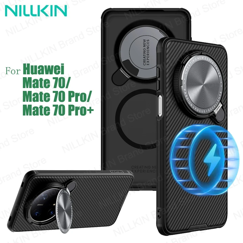 

Для Huawei Mate 70 Pro /70 Pro+ Plus MagSafe чехол NILLKIN CamShield Prop магнитный чехол противоударный держатель для камеры чехол для Mate70