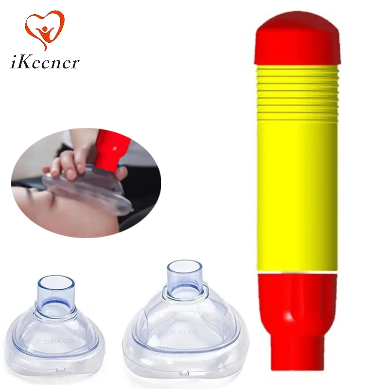 Anti Choking Device Suffocation First Aid Mask with 2 Face Mask Portable Anti-Asphyxiation CPR for Adult Child Emergency