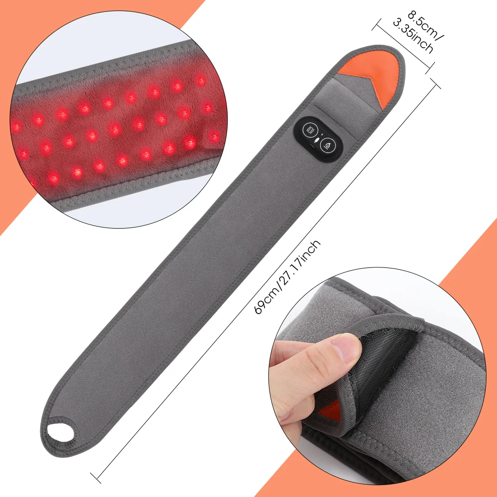Electric Compress Hot Wrist Wrap 36/48 LEDs 3 Modes 660nm 850nm Infrared Wearable Joint Support Portable Hand Relaxation Brace