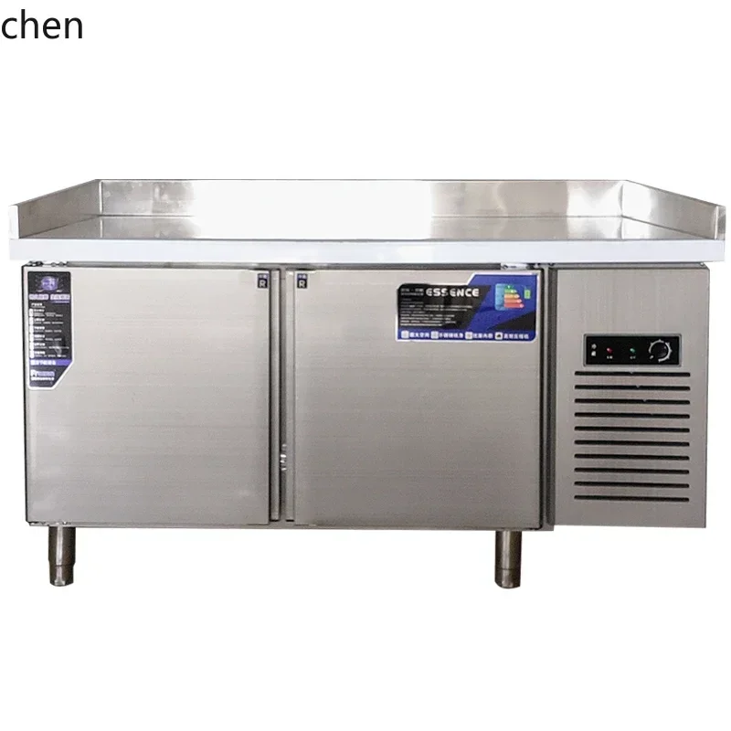 

refrigerated edge workbench freezer stainless steel console freezer canteen fresh-keeping refrigeration refrigerator ramen