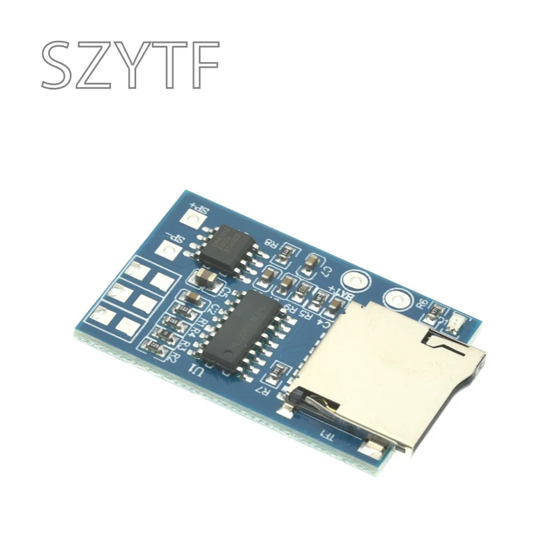 TF Card MP3 Decoder Board Module 3.75V lithium Battery Power Supply With 2W Mixed Mono Memory Playback Function