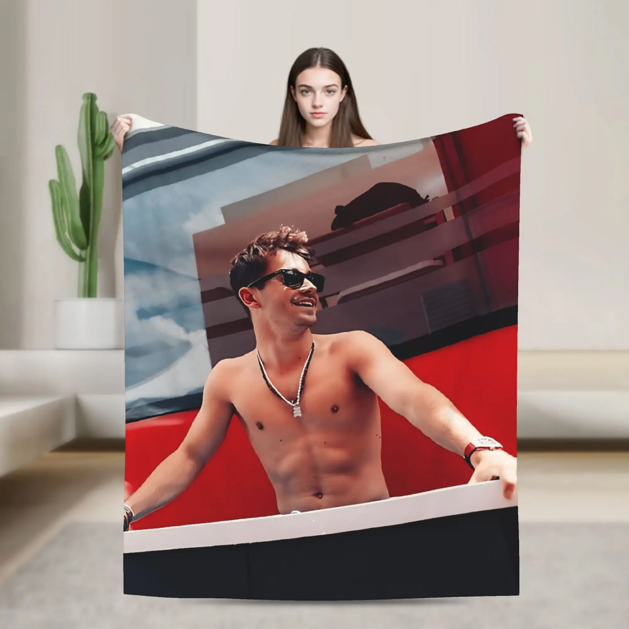 Charles Leclerc Plush Blanket Girls Boys  Flannel Bedding Throws For Couch Bed Soft Customized Quality Bedspread Gift Idea