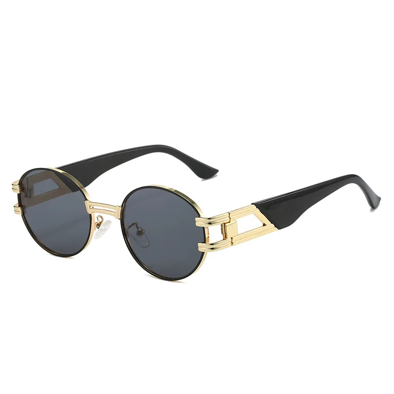 Metal Steampunk Brand Sunglasses Women Luxury Metal Round Punk Fashion Men Sun Glasses Trend Designer Eyewear UV400