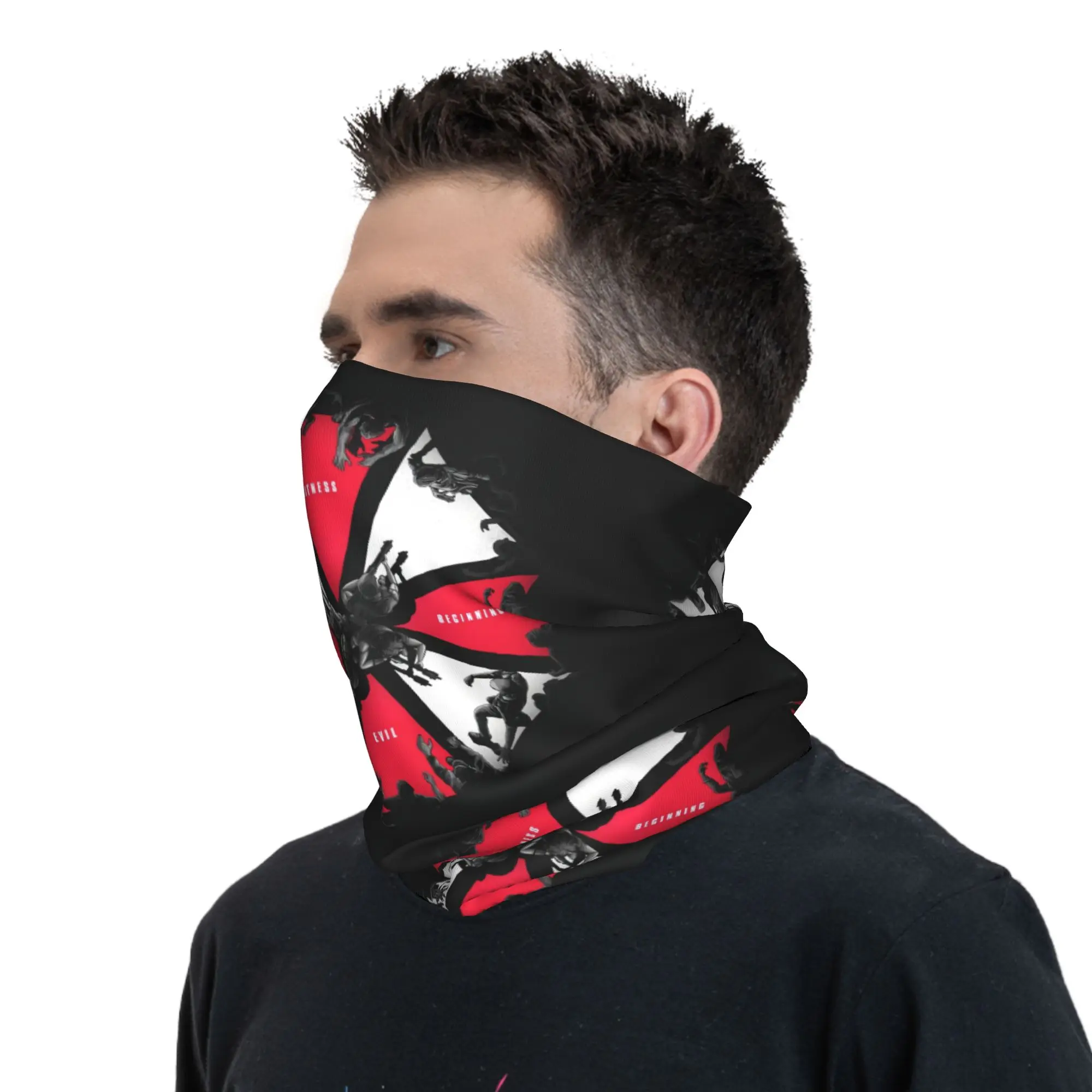 Umbrellas Corporations Resident Evil Japan Horror Game  Bandana Neck Warmer Men Women Winter Hiking Ski Scarf Gaiter  Face Cover view 6