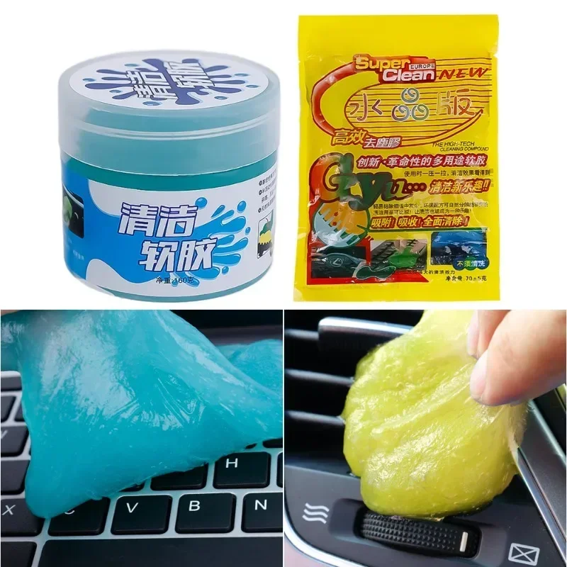 4-1Pcs Soft Sticky Clean Slimy Gel Cleaner Wiper for Laptop Keyboard Car Cleaning Tools with Brush Universal Soft Cleaning Gel