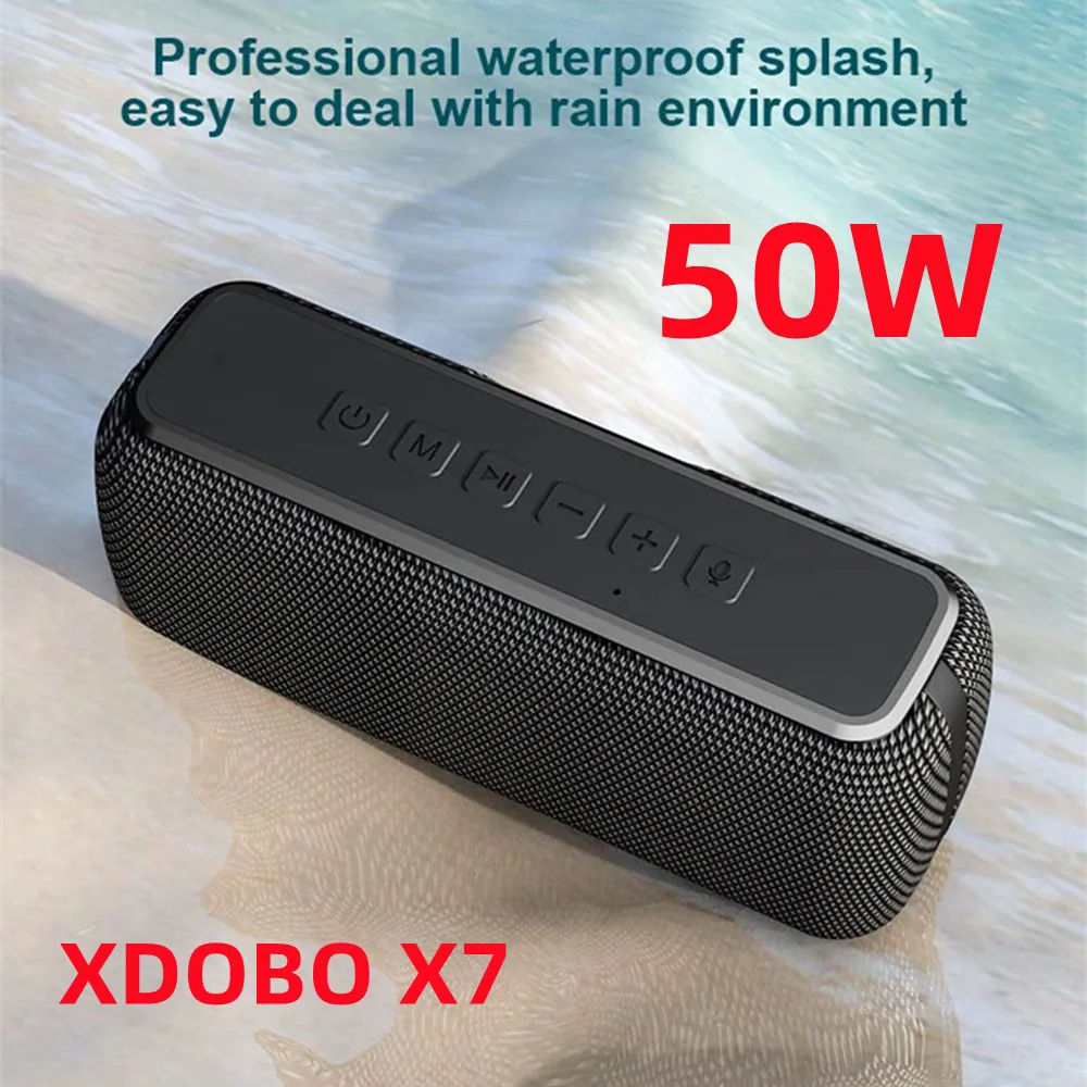 

XDOBO X7 мощный портативный беспроводной Bluetooth-динамик мощностью 50 Вт, стерео музыкальный плеер со сверхнизкими басами, уличный голосовой динамик TWS/TF