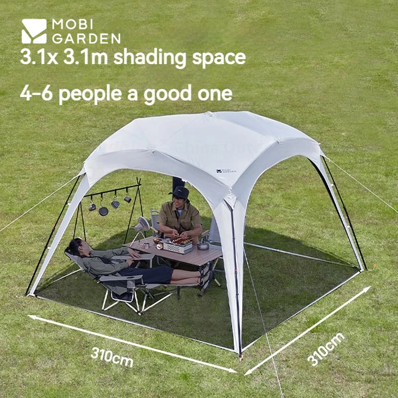 

MOBI GARDEN Automatic Canopy P09.0 Self-supporting Tent Camping Outdoor Travel Waterproof 5-6 Person Sunshade Black Coating Tent