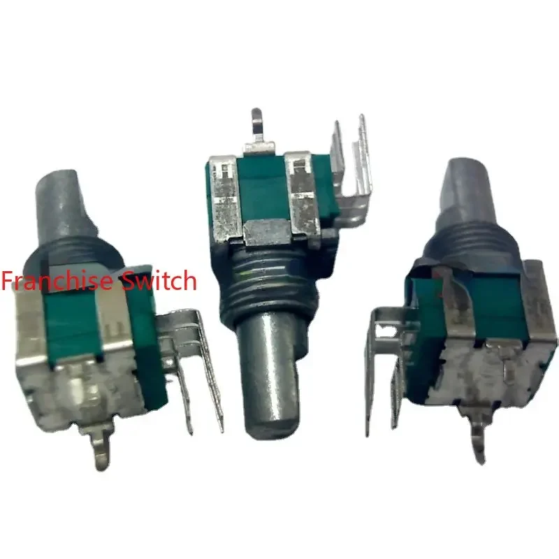 

5PCS 09 Type Vertical Duplex Potentiometer With Midpoint Volume Multi-purpose 400 B10K Handle Length 15MM