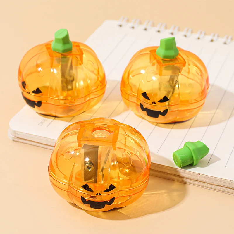 24 pcs/lot Kawaii Christmas Pumpkin Pencil Sharpener Cute Hand Mechanical Cutter Knife Stationery Gift School Supplies