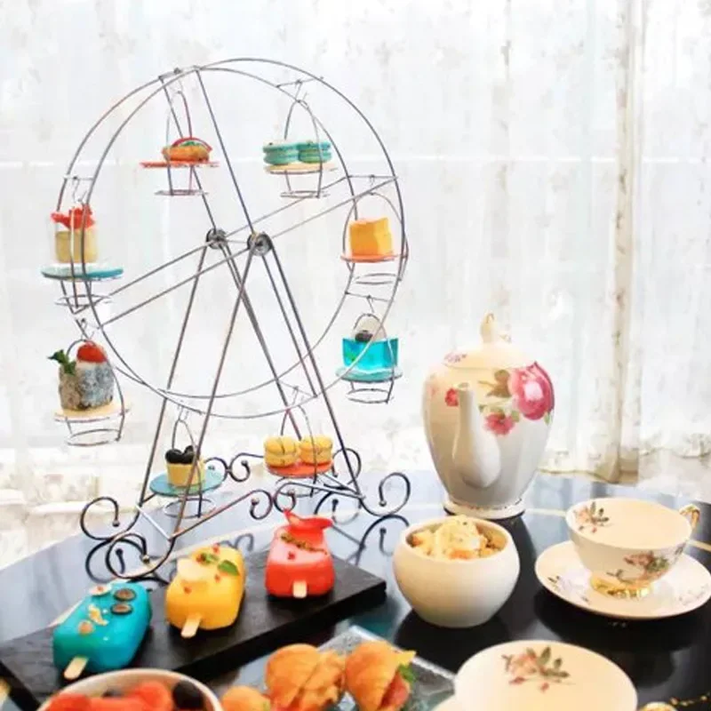 Decoration Metal Storage Rack Ferris Wheel Cupcake Holder Wedding Birthday Party Cake Stand Display