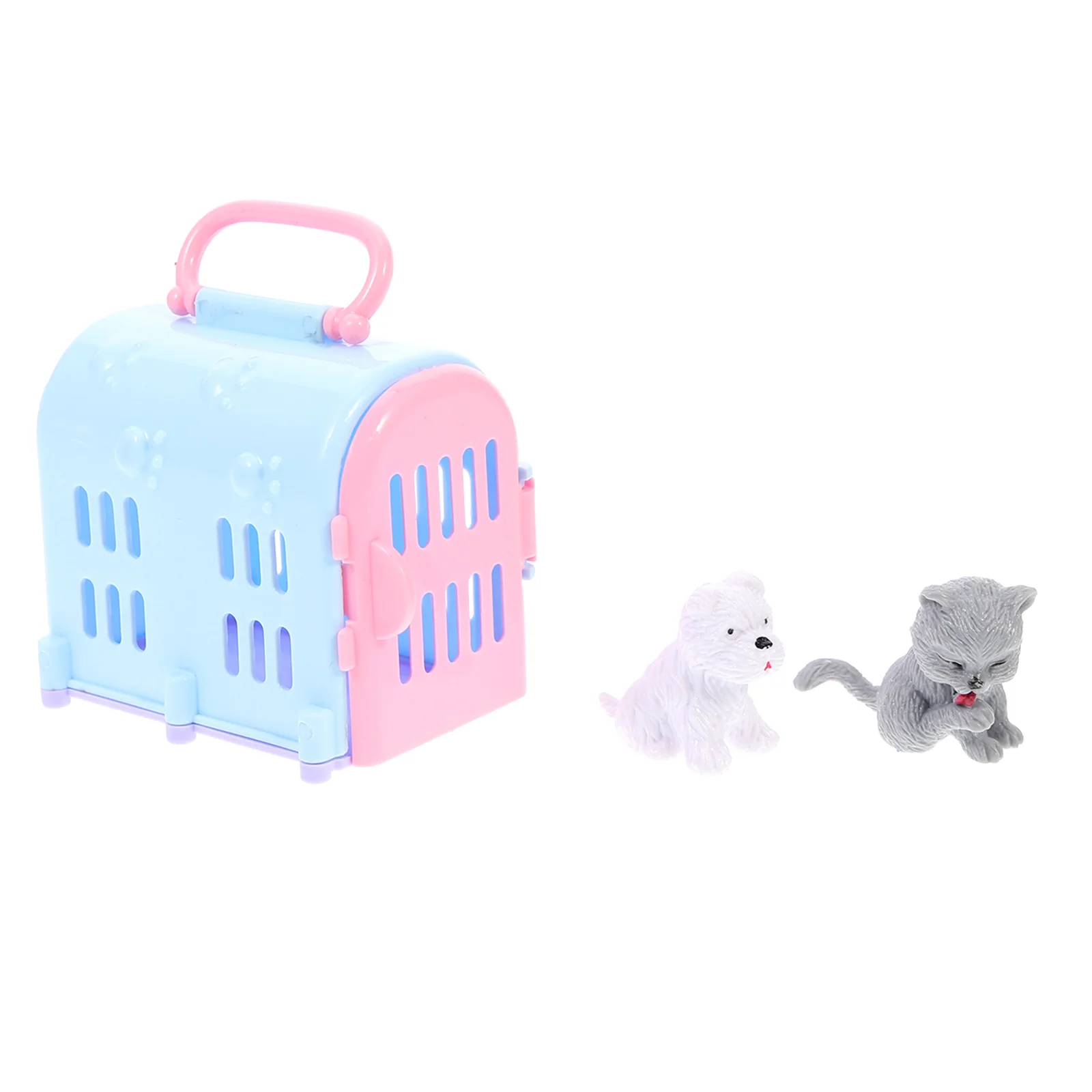 3 Sets Pet Pretend Play Toys Mini Room Cat for Kids Accessories House Decoration