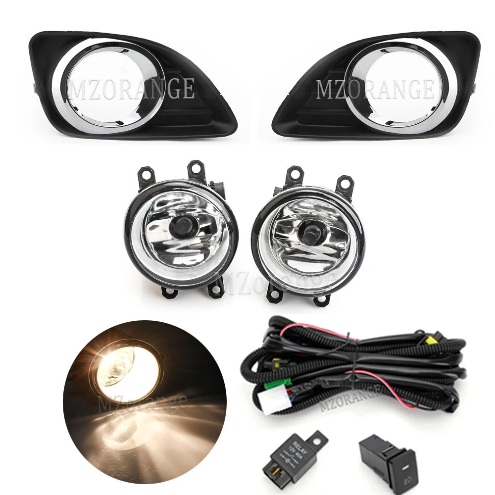 Fog Lights for Toyota Camry XV40 LE 2010 2011 LED Headlight Chrome Fog Lamp Cover Grill Bezel Switch trim Car Accessories