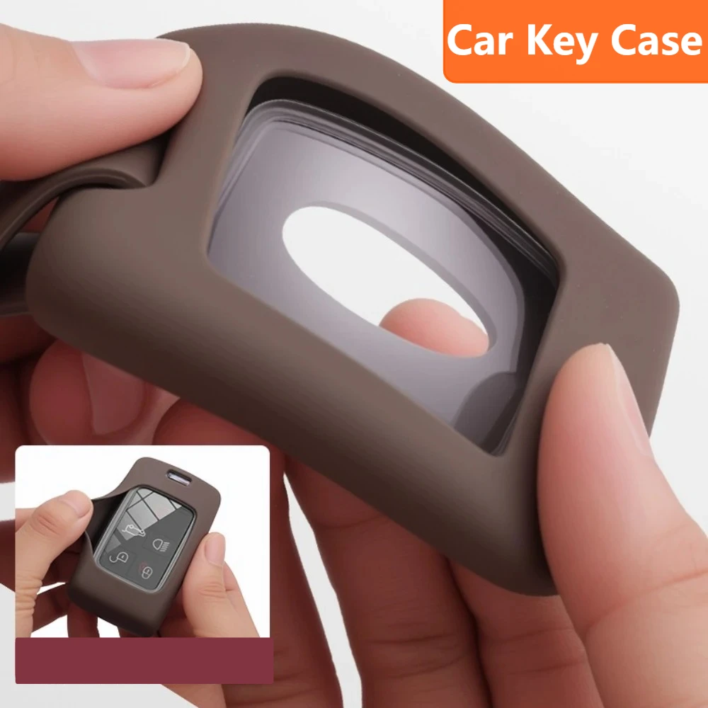 

For Range Rover Sport Evoque Velar Discovery Liquid Silicone Car Key Case Cover Car Remote Protective Shell Accessories