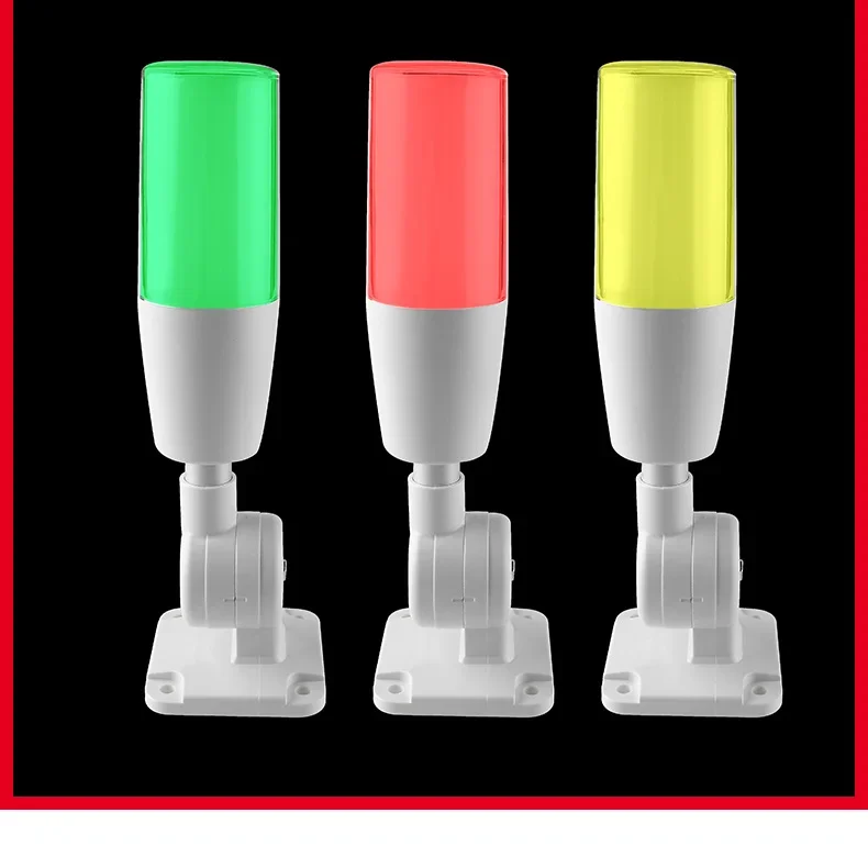 24 فولت 5I-I3 LED آلة مؤشر السلامة تحذير ضوء LED مصباح إشارة برج طوي طبقة واحدة ثلاثة ألوان ضوء مع الجرس