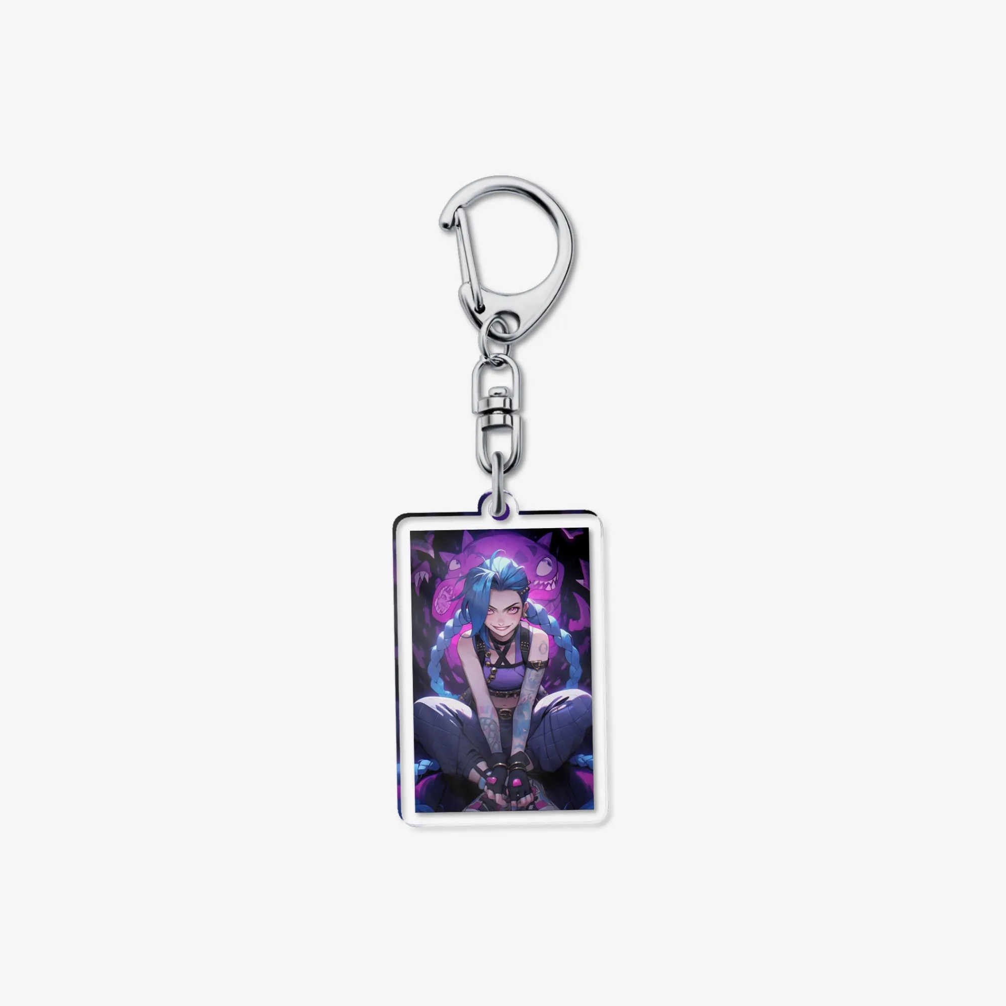 Arcane: League of Legends Jinx Vi Caitlyn Heimerdinger Silco Ekko Jayce Anime Acrylic keychain Pendant Jewelry decoration Gifts