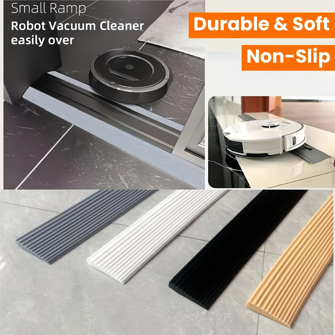 1 almohadilla de rampa multiusos de 80cm/31,49 pulgadas, autoadhesiva, duradera, antideslizante, adecuada para robots de barrido, carritos de compras