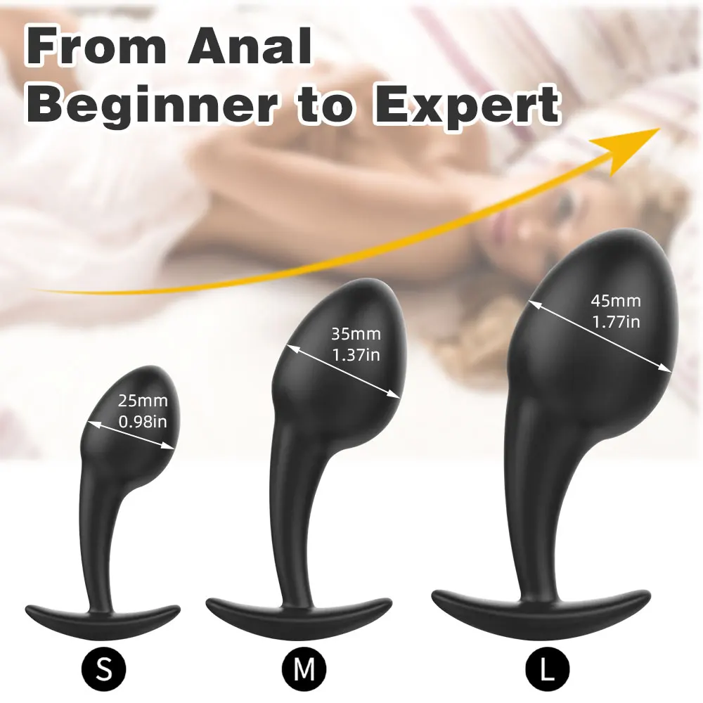 Soft Silicone Tadpole Anal Plug 3 Size Female Masturbator Adult Products Butt Plug Prostate Massager Erotic Sex Toys for Couple