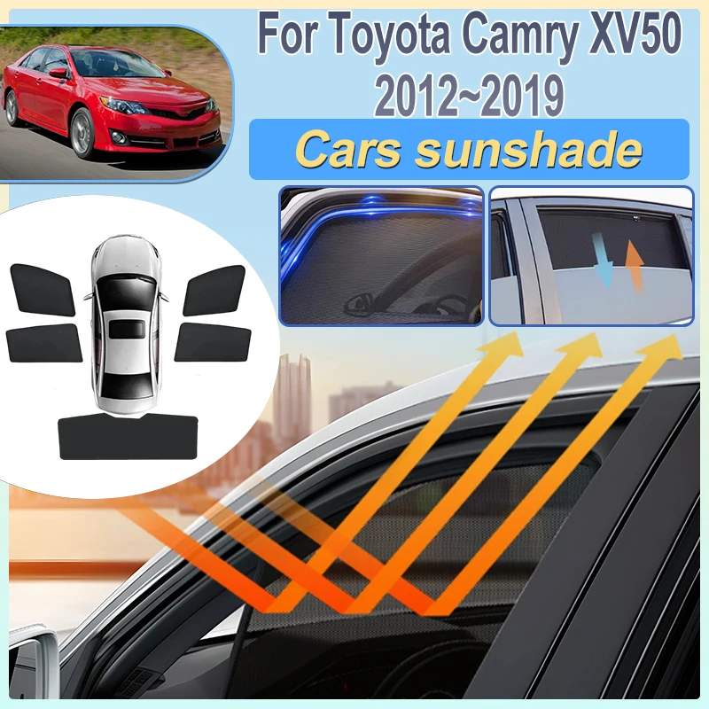 

For Toyota Camry XV50 2012 2012-2019 Aurion Daihatsu Altis Car Net Mesh Sun Shades Window Sun Visor Covers Protector Accessories