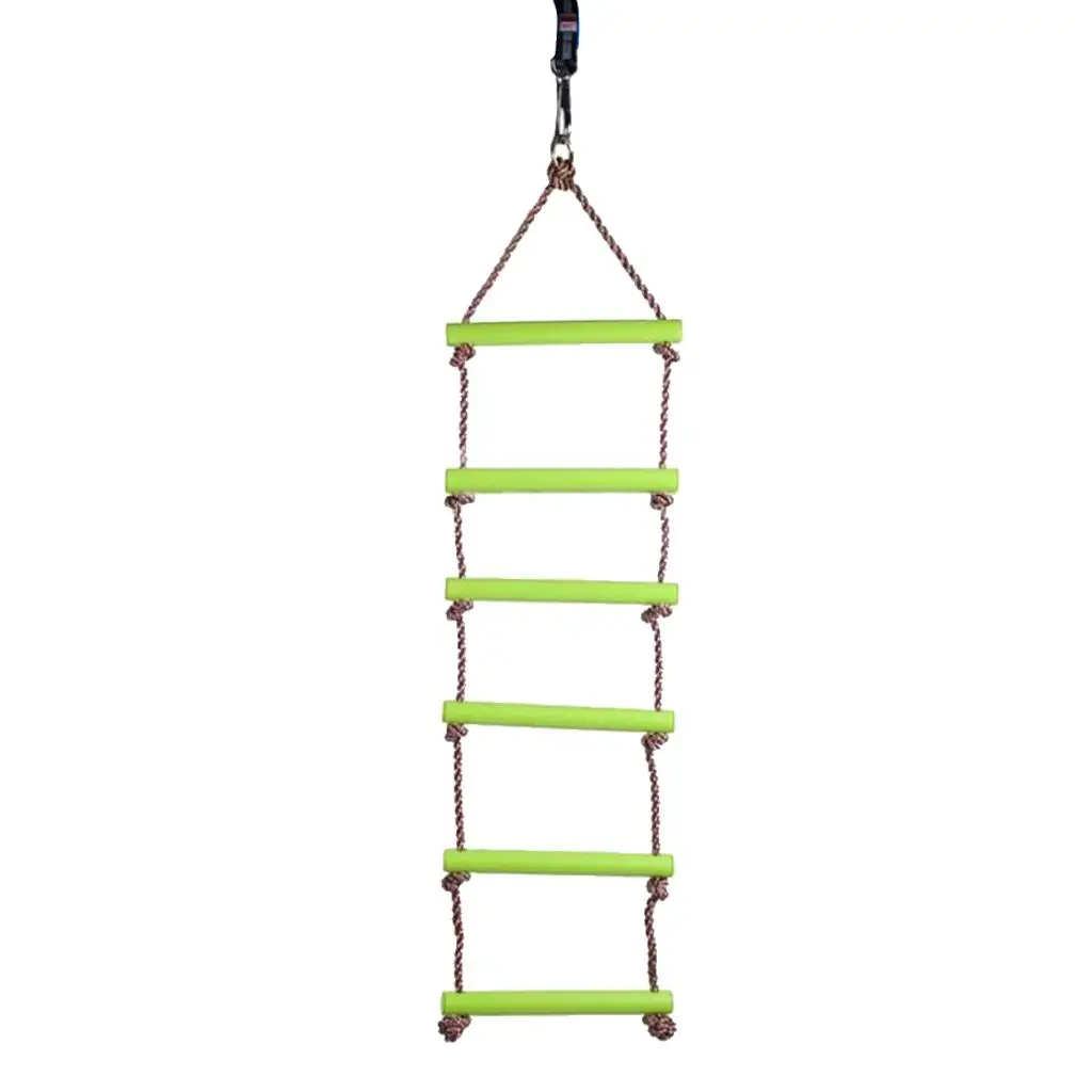 

5/6 Rungs Rope Climbing Ladder Plarground Swing Seat Hanging