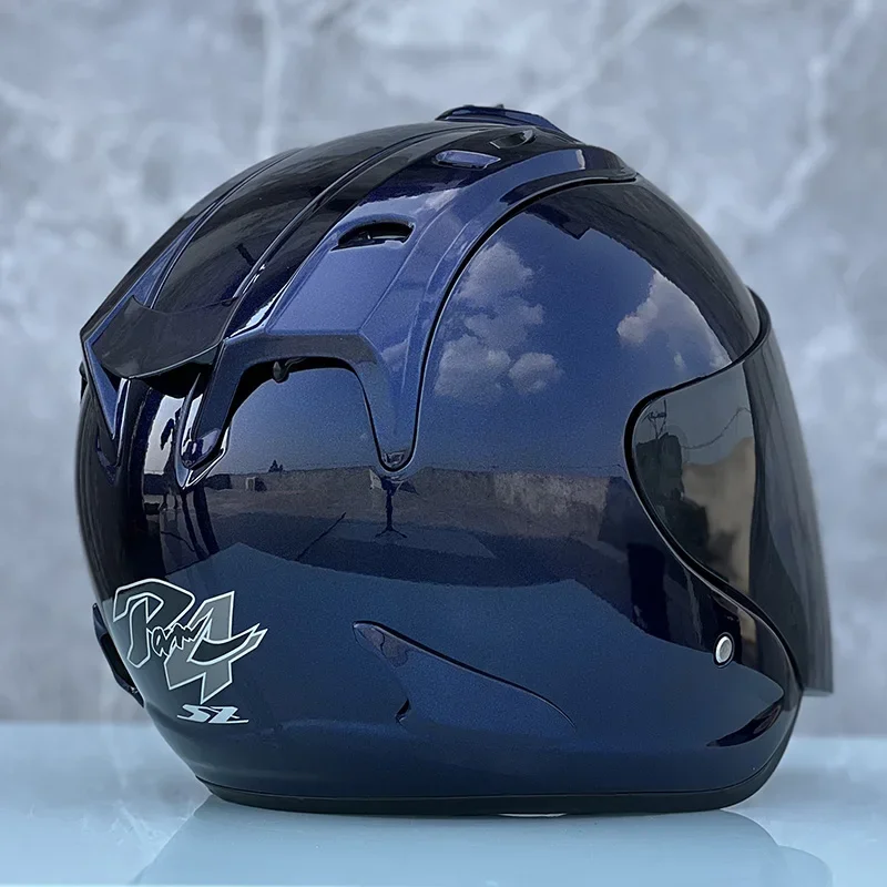 

Ram4 Bright Dark Blue Half Helmet Motorcycle Off-Road Summer Helmet Downhill Racing Mountain Cross Casco Capacete Men and Women